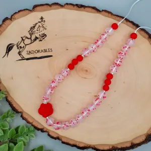 RTS | OOAK | Heart Confetti Mini Rose Bling Necklace