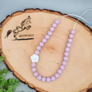 RTS | OOAK | Speckled Lilac Floral Necklace
