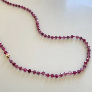 Ruby Beaded Necklace
