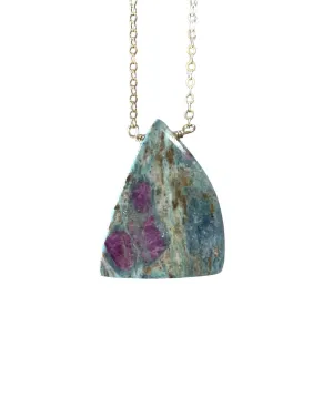 Ruby In Fushite Necklace Gold Filled