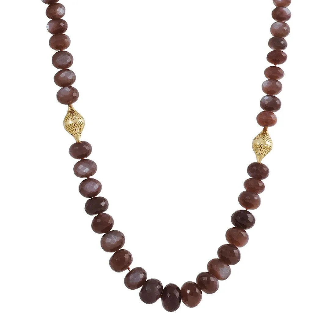 SALE - Chocolate Moonstone Necklace