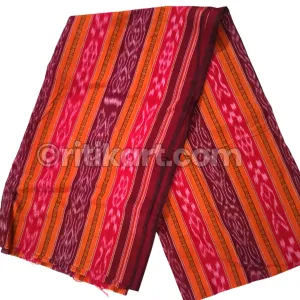 Sambalpuri Fabric For Women Maroon, Red, White & Yellow