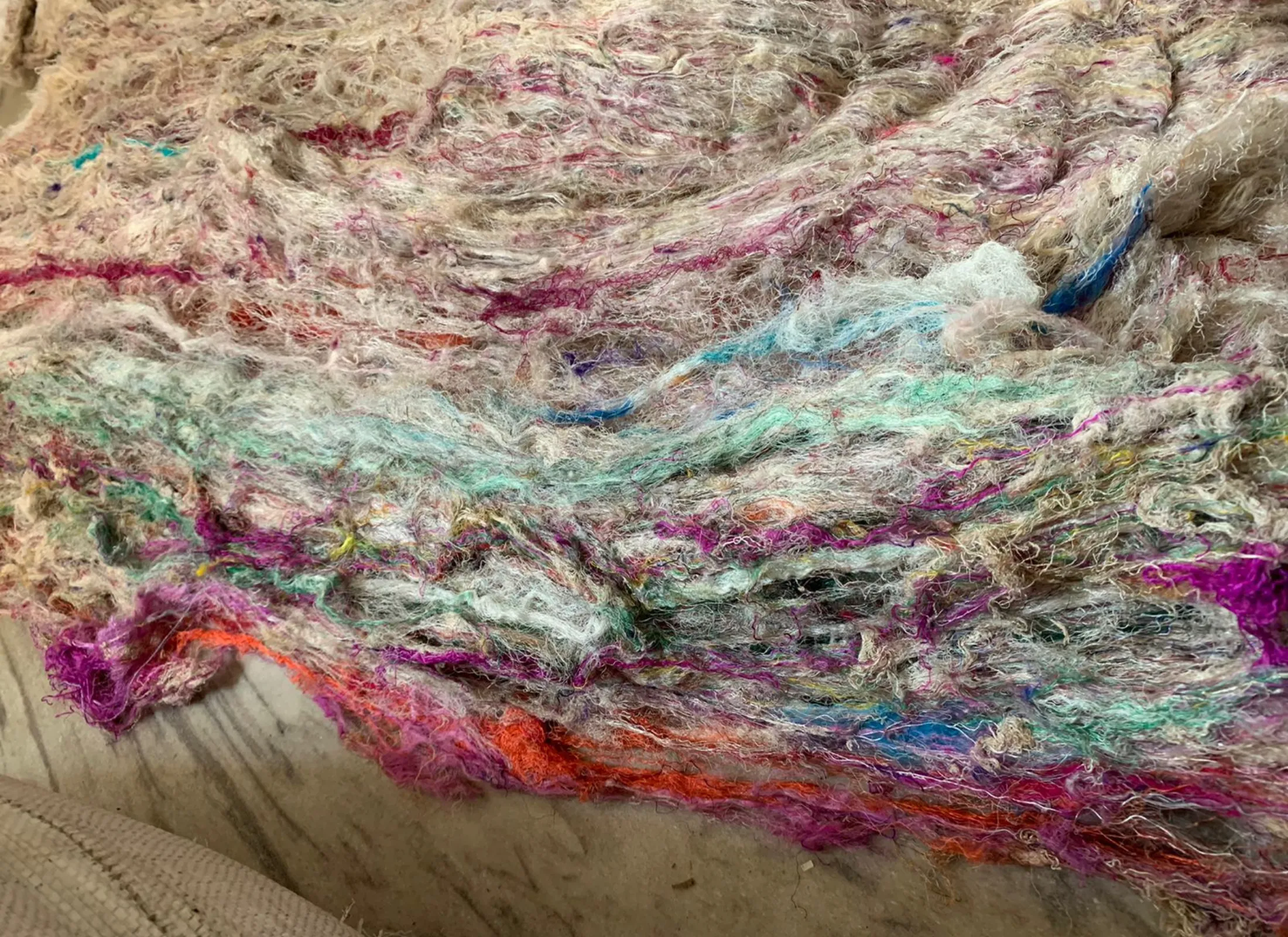 Sari Silk Waste Batts - Undyed