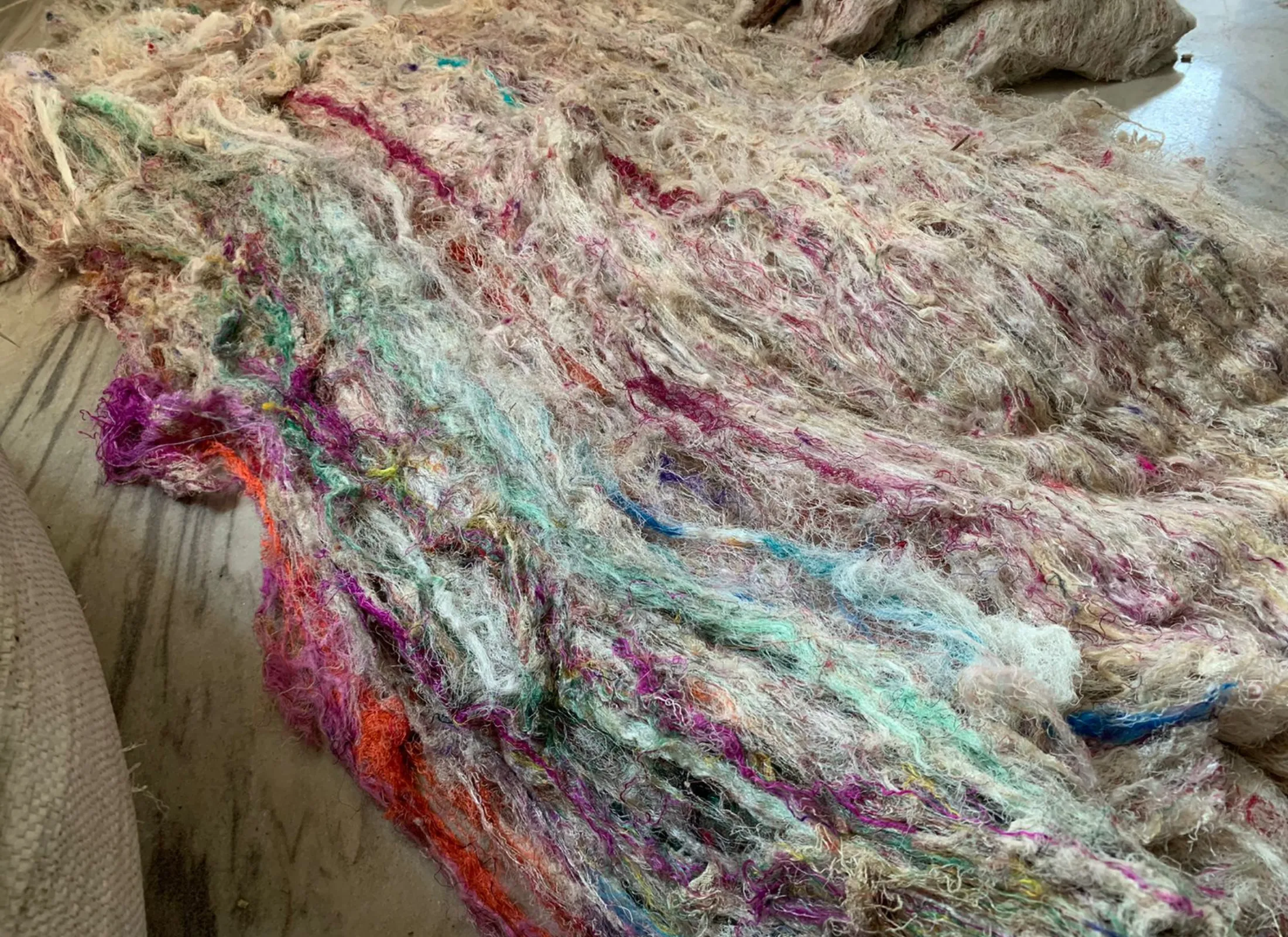 Sari Silk Waste Batts - Undyed