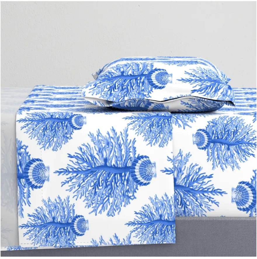 SEA BLOOMS DUVET IN BLUE