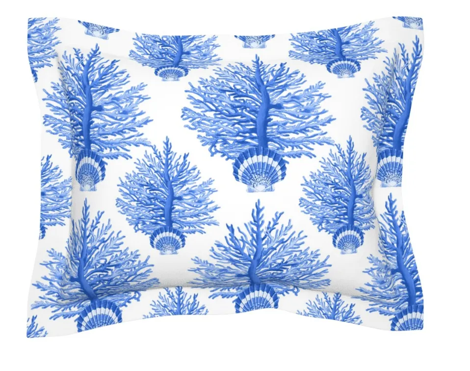 SEA BLOOMS DUVET IN BLUE