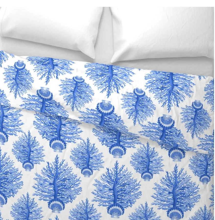 SEA BLOOMS DUVET IN BLUE