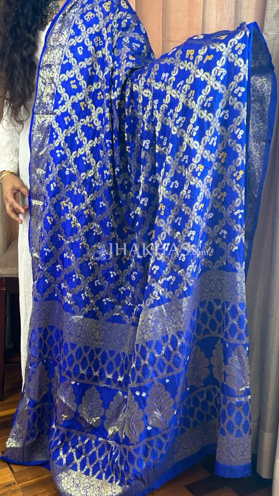 Sea Blue Banarasi Gharchola Soft Silk Dupatta