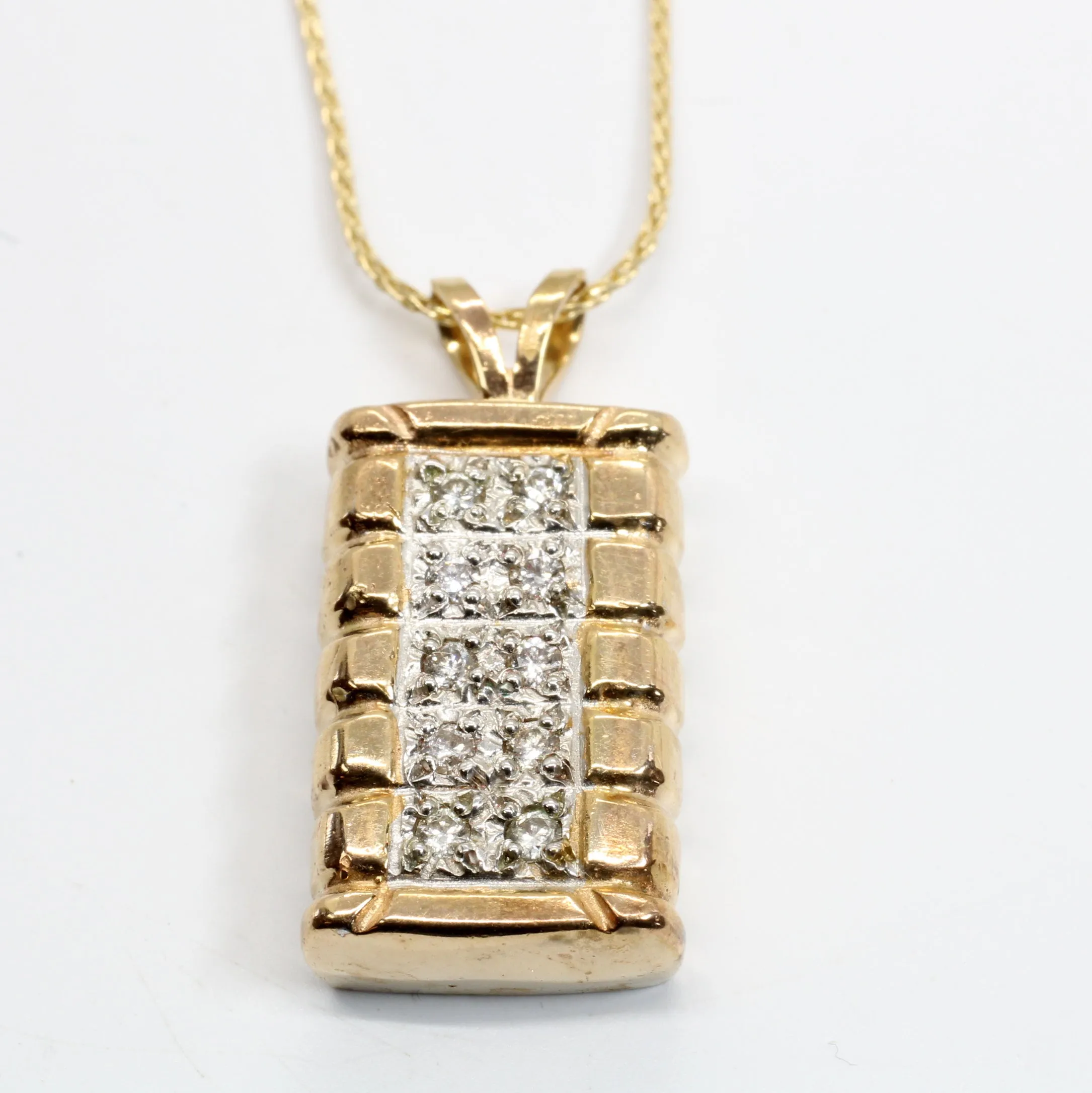 Set of Diamond Cotton Bale Necklace and Earrings