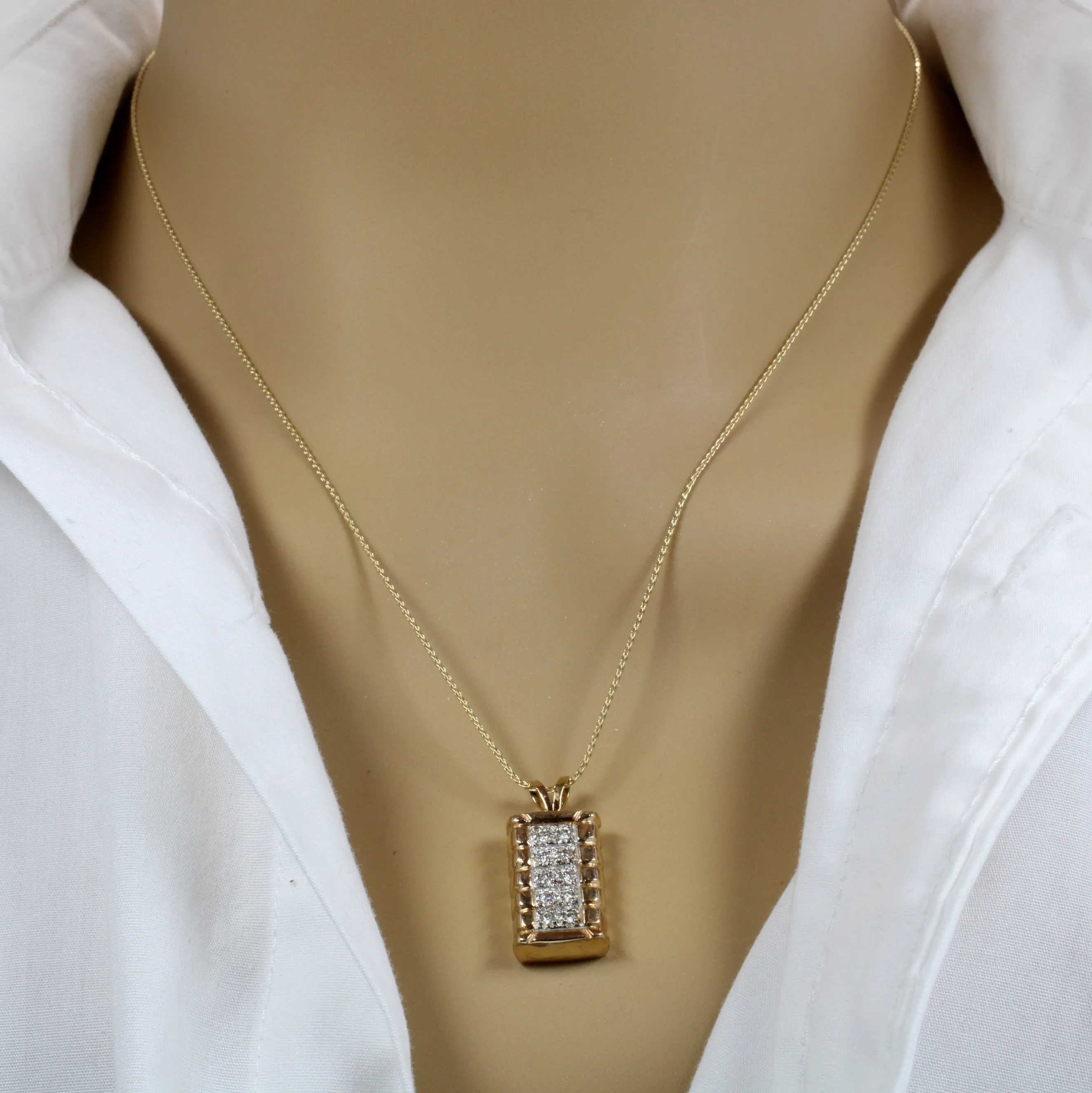 Set of Diamond Cotton Bale Necklace and Earrings
