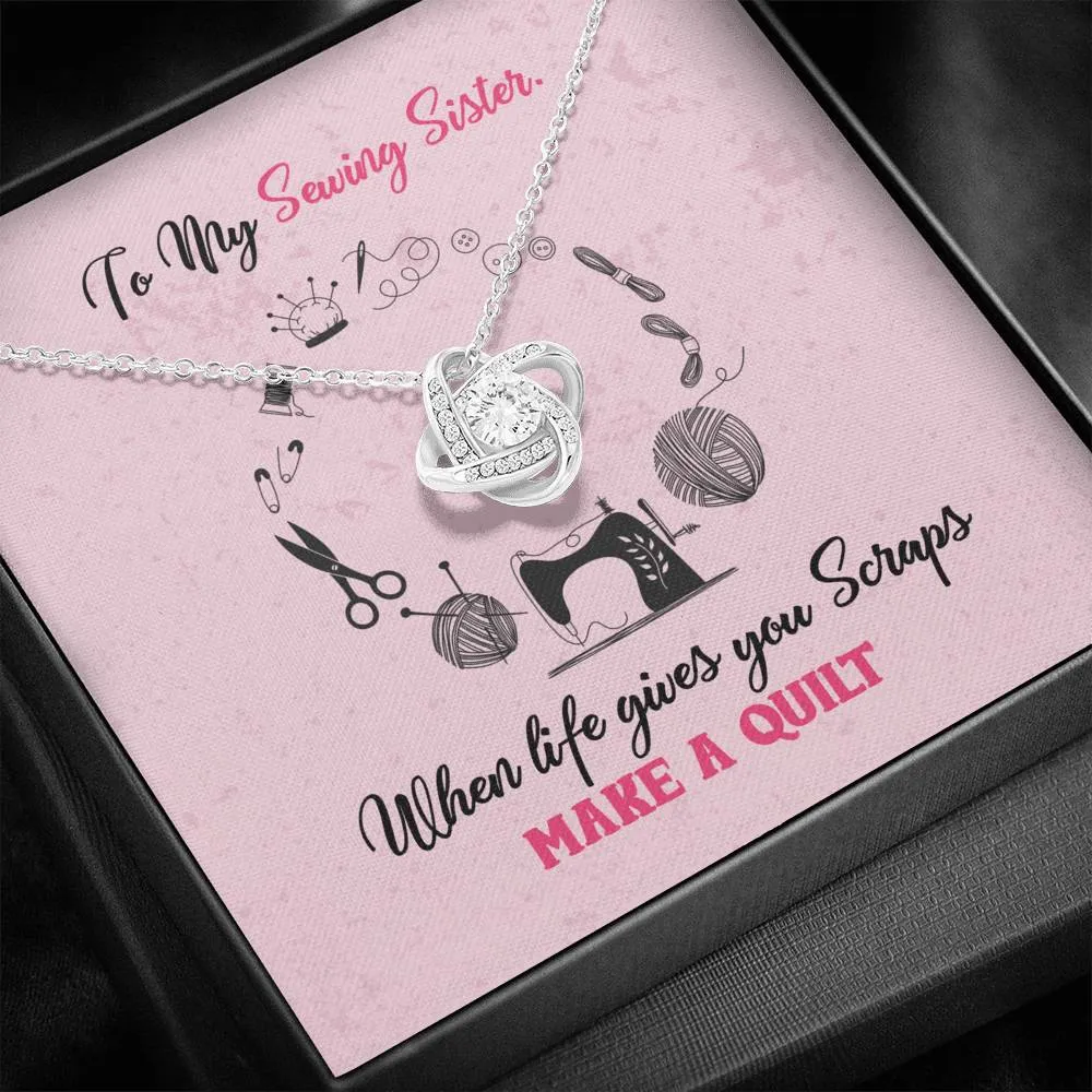Sewing Sisters Knot Necklace