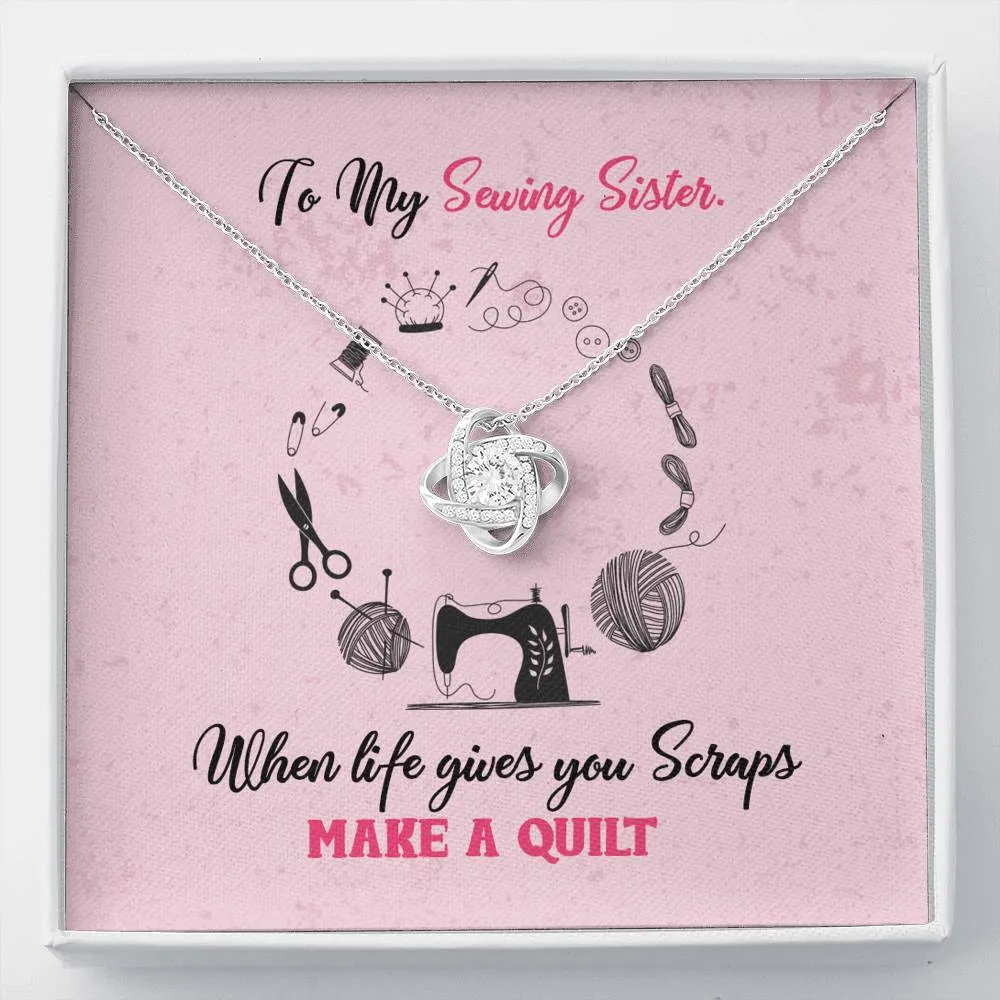 Sewing Sisters Knot Necklace