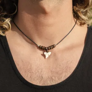 Shark Teeth Necklace Natural Beads c108