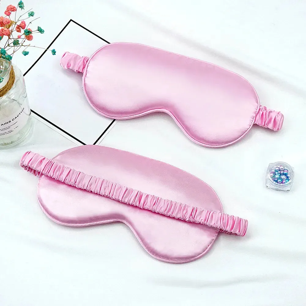 Silk Eye/Sleeping Mask Soft Padded Sleep Blindfold Eye Mask Nice Gift Idea