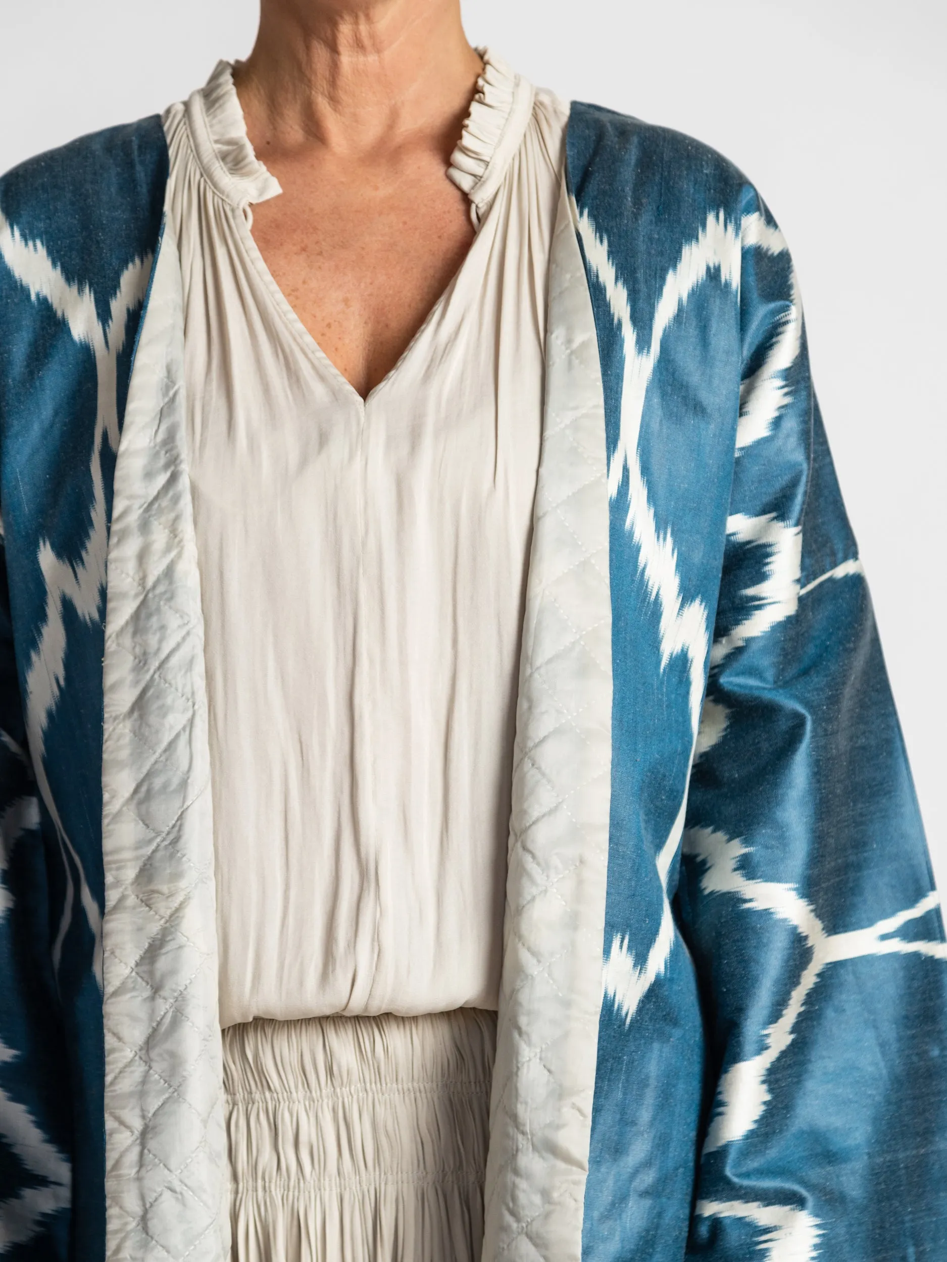 Silk Ikat Chapan Coat