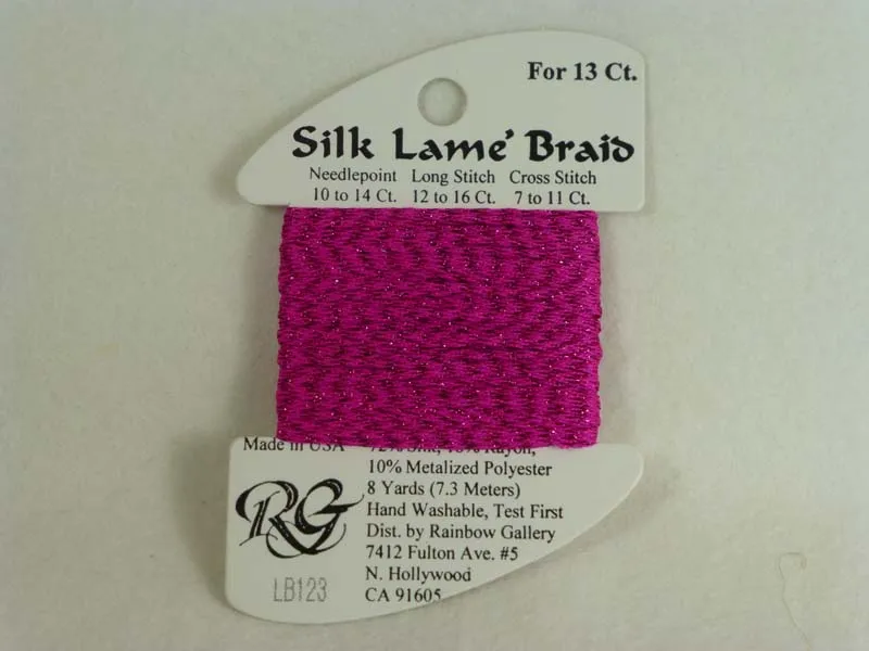 Silk Lame Braid LB123 Dark Hot Pink