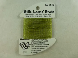 Silk Lame Braid LB204 Green Olive