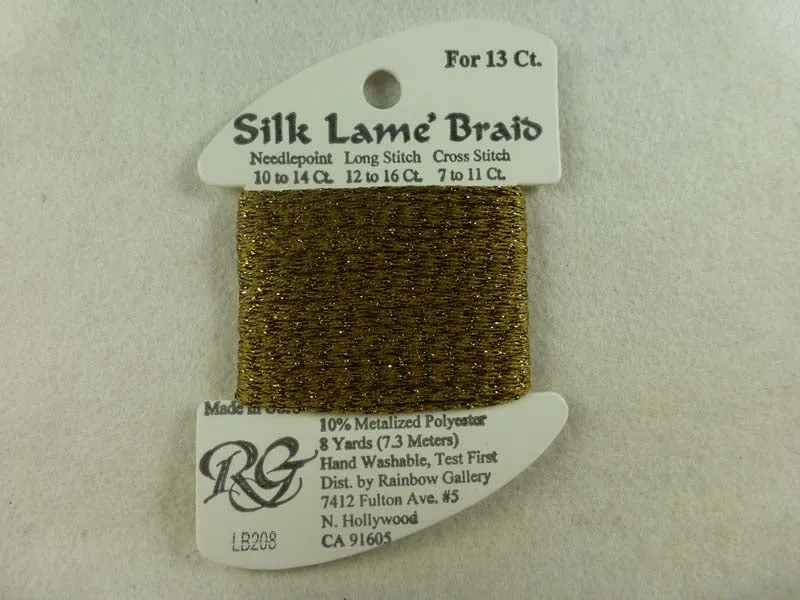 Silk Lame Braid LB208 Antique Bronze