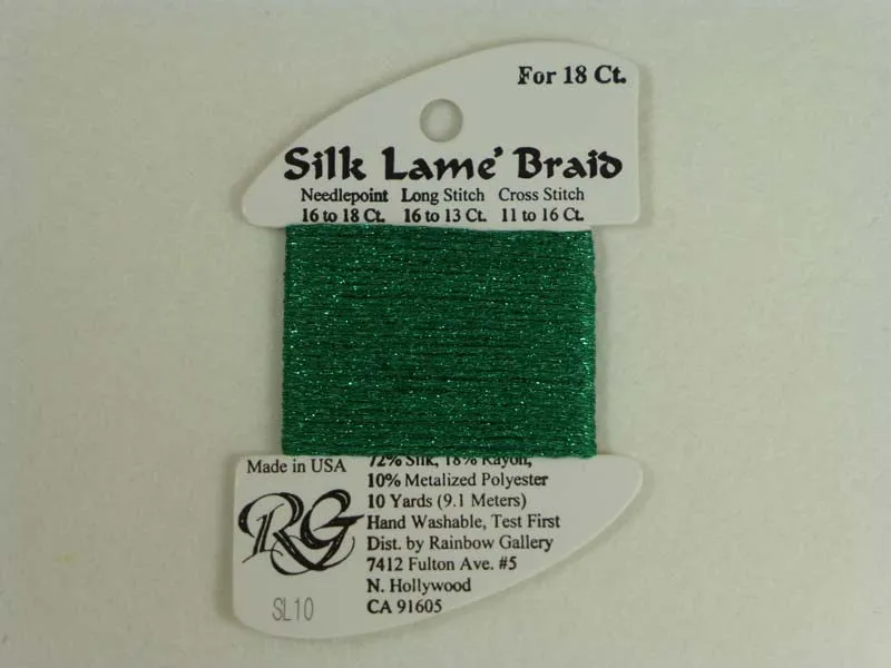 Silk Lame Braid SL10 Green