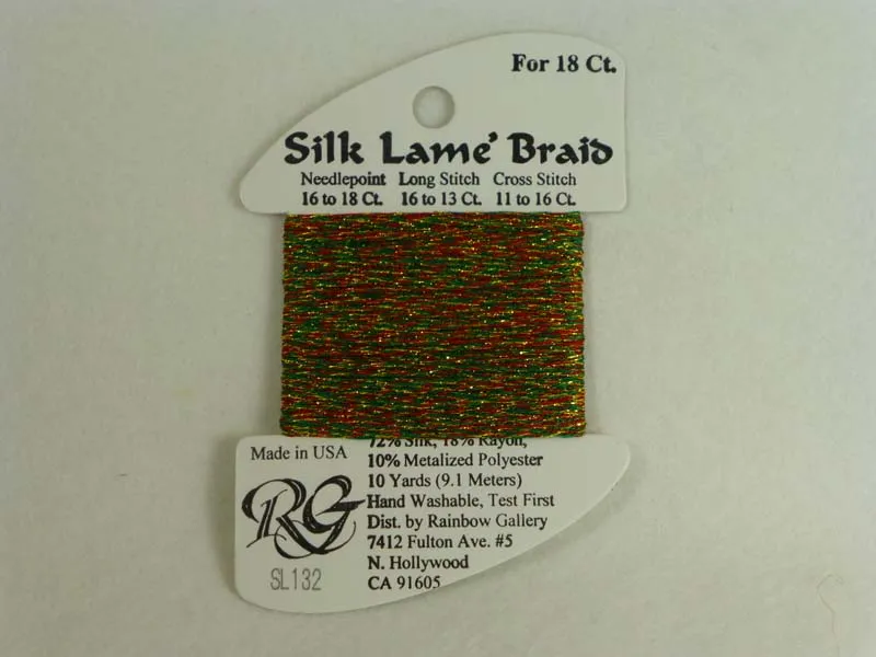 Silk Lame Braid SL132 Christmas