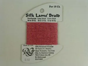 Silk Lame Braid SL163 Medium Rose