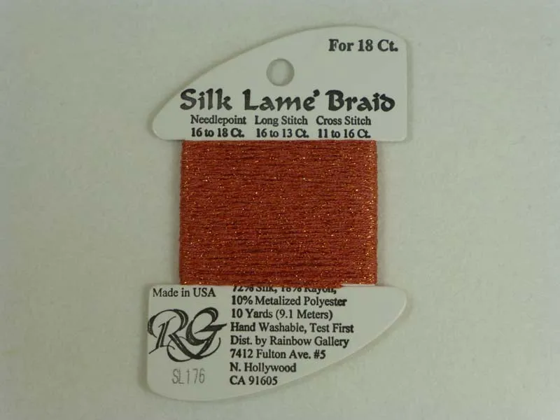Silk Lame Braid SL176 Coral