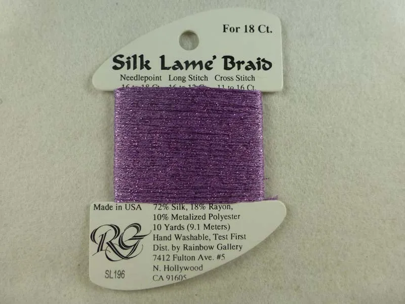 Silk Lame Braid SL196 Orchid Mist