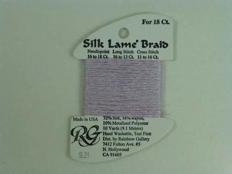 Silk Lame Braid SL21 Lite Lavender