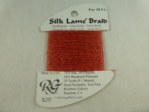 Silk Lame Braid SL217 Burnt Coral