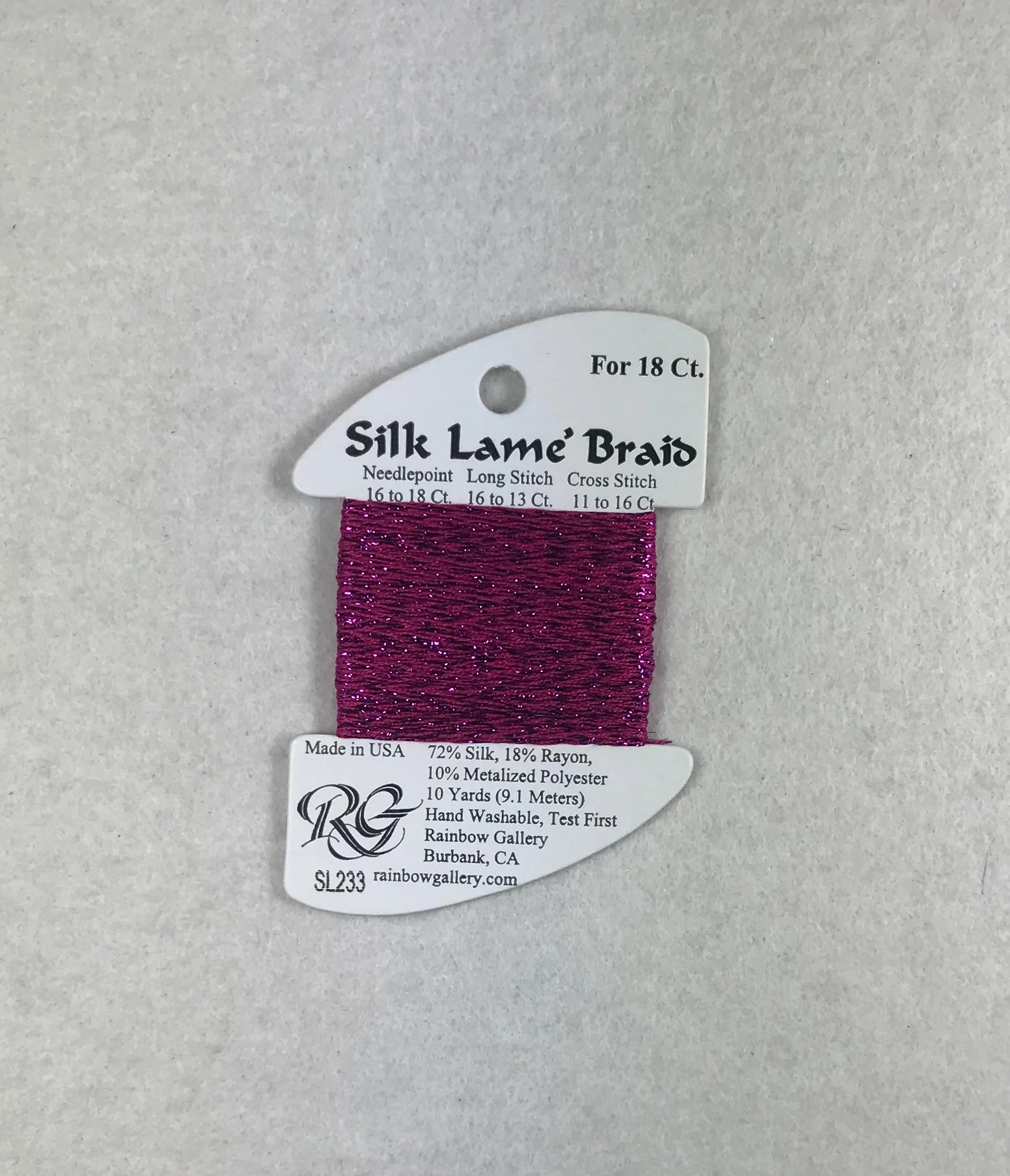Silk Lame Braid SL233 Festival Fuchsia