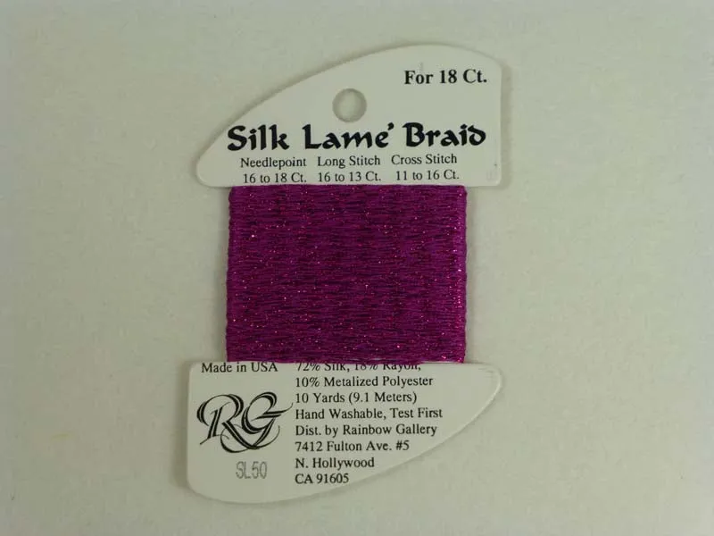 Silk Lame Braid SL50 Fuchsia
