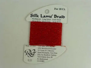 Silk Lame Braid SL53 Crimson