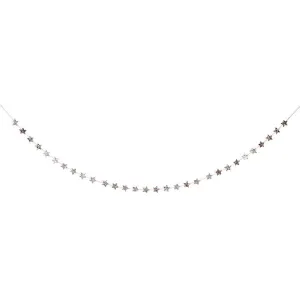 Silver star mini garland