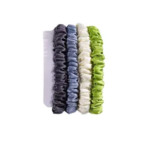 Skinny Silk Scrunchies Luxuriant Foliage - 4 Pack - dropshipping