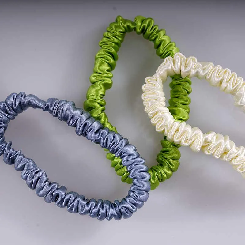 Skinny Silk Scrunchies Luxuriant Foliage - 4 Pack - dropshipping