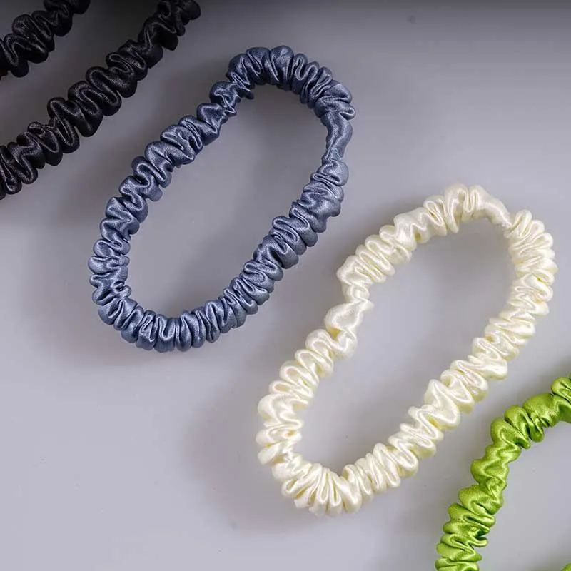 Skinny Silk Scrunchies Luxuriant Foliage - 4 Pack - dropshipping