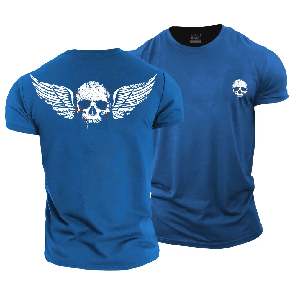 Skull Wings Cotton T-Shirt