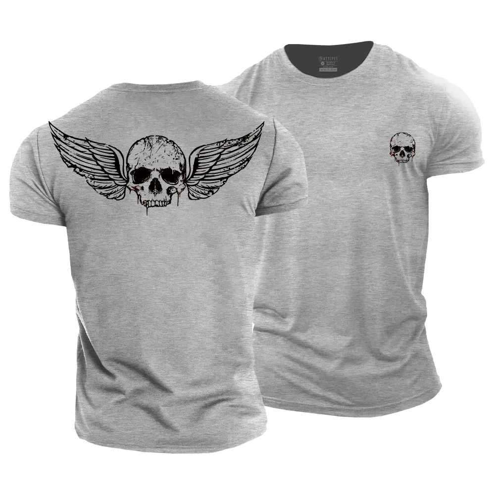 Skull Wings Cotton T-Shirt
