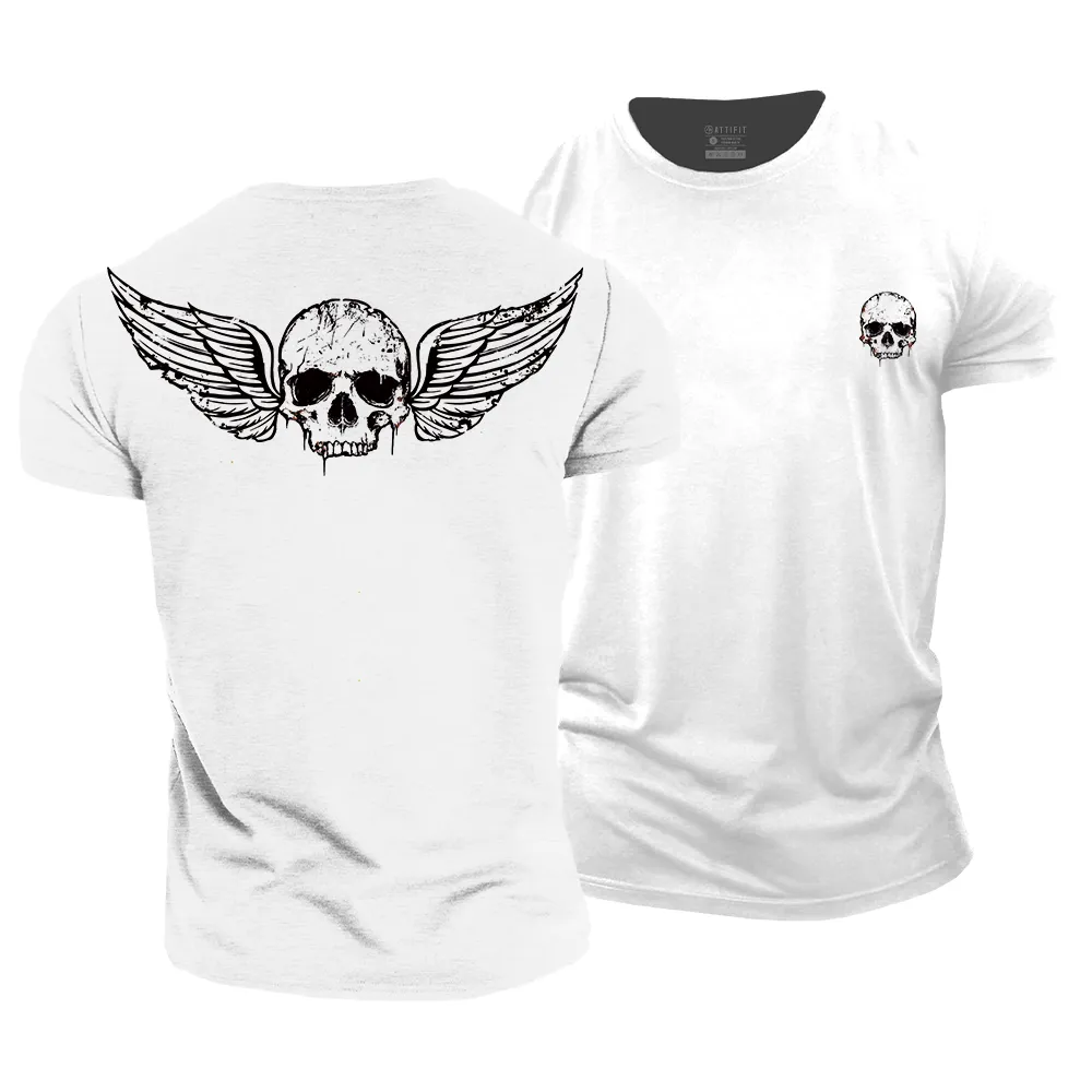 Skull Wings Cotton T-Shirt
