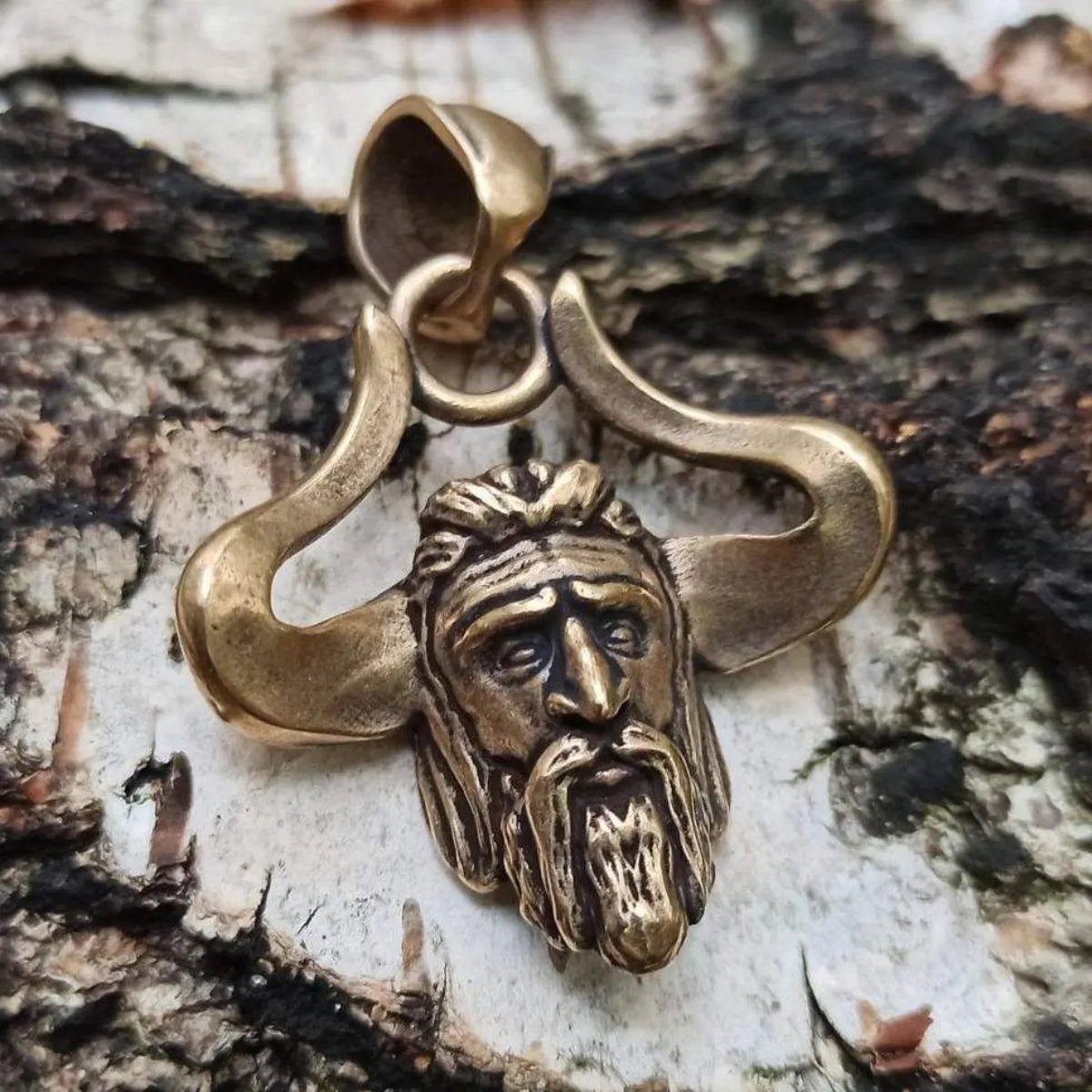 Slavic God Veles bronze pendant