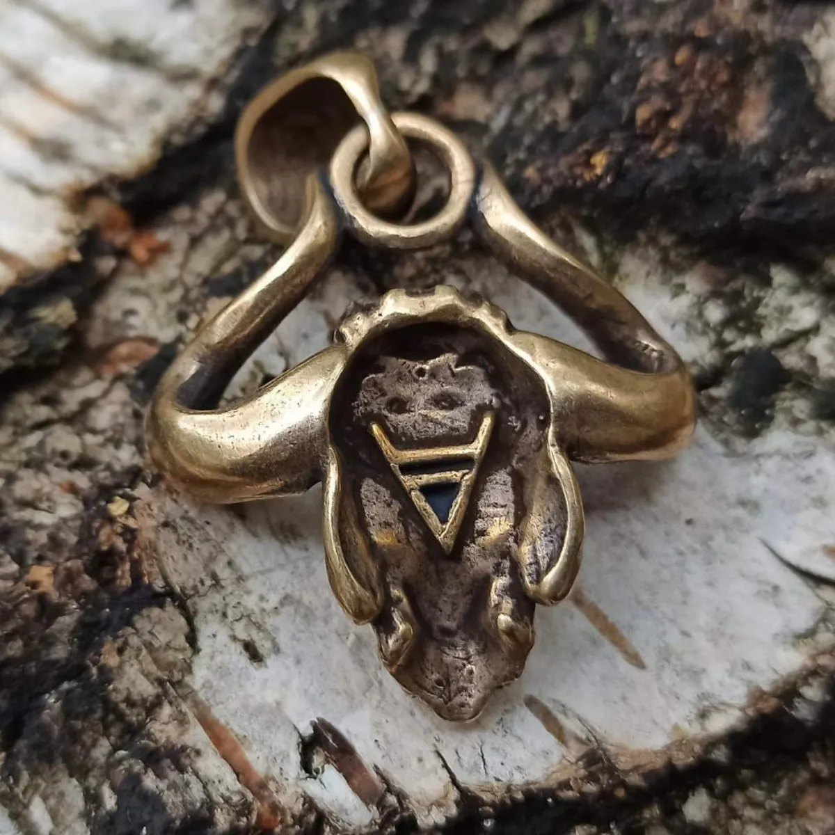 Slavic God Veles bronze pendant