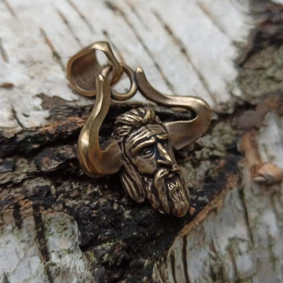 Slavic God Veles bronze pendant