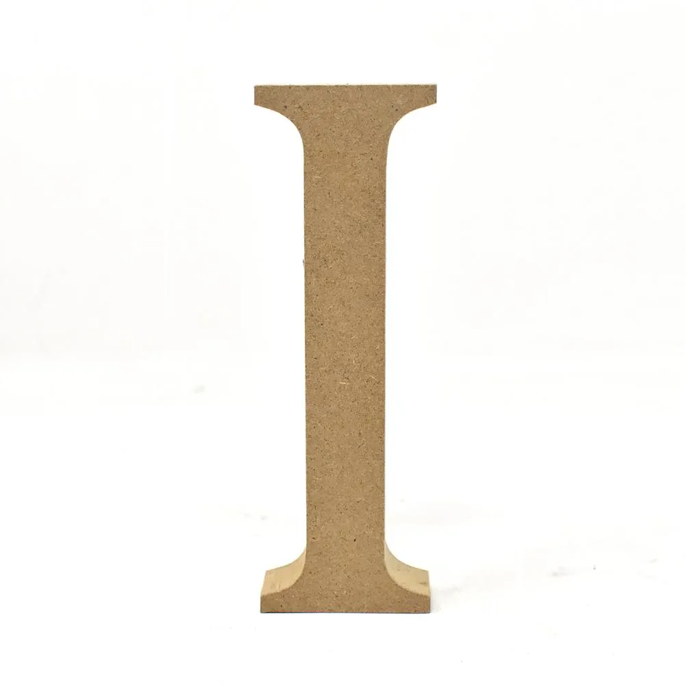 Smooth Pressed Board Wood Serif Letter, Natural, 5-1/8-Inch