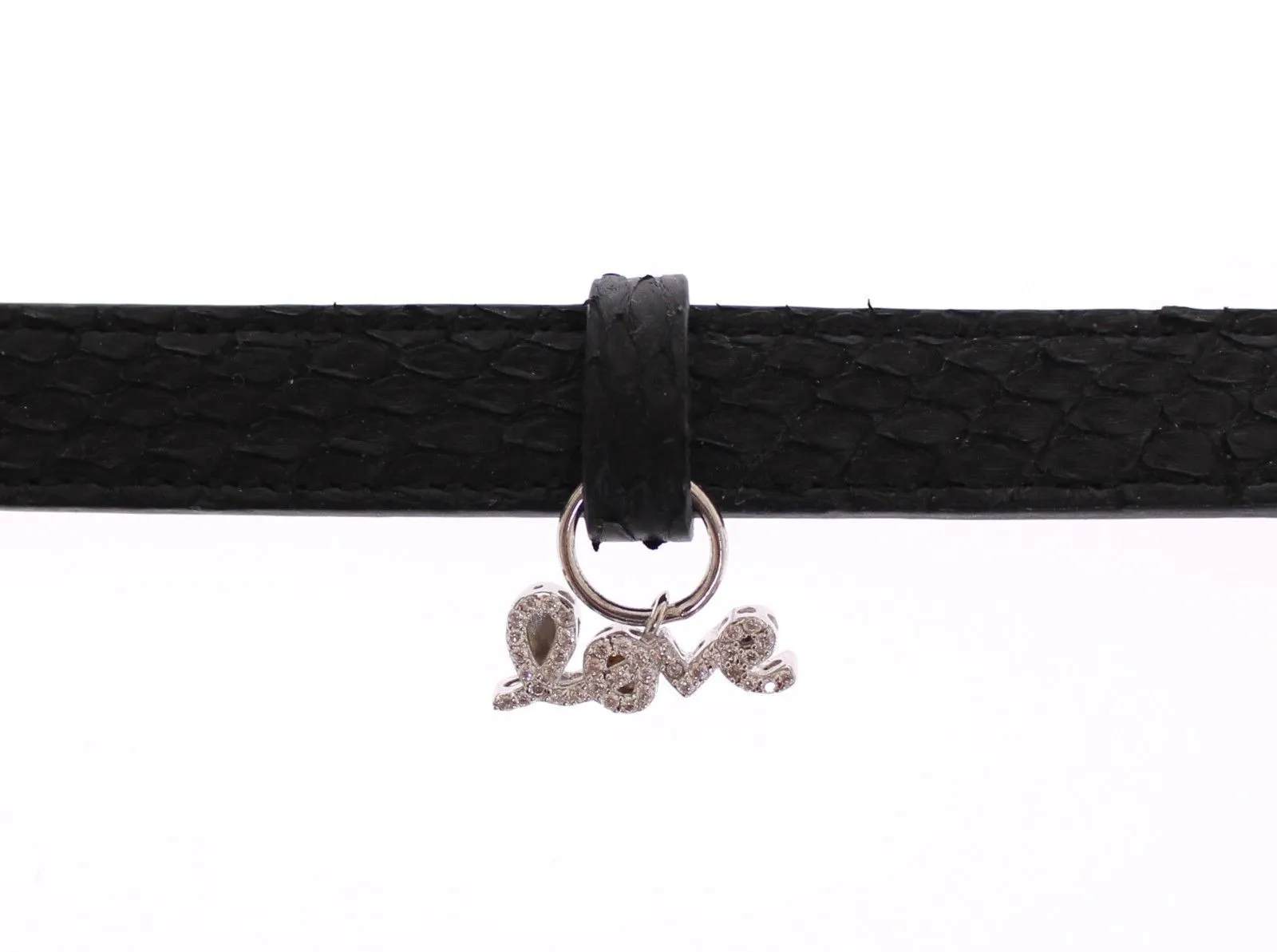 Snakeskin CZ LOVE 925 Silver Bracelet