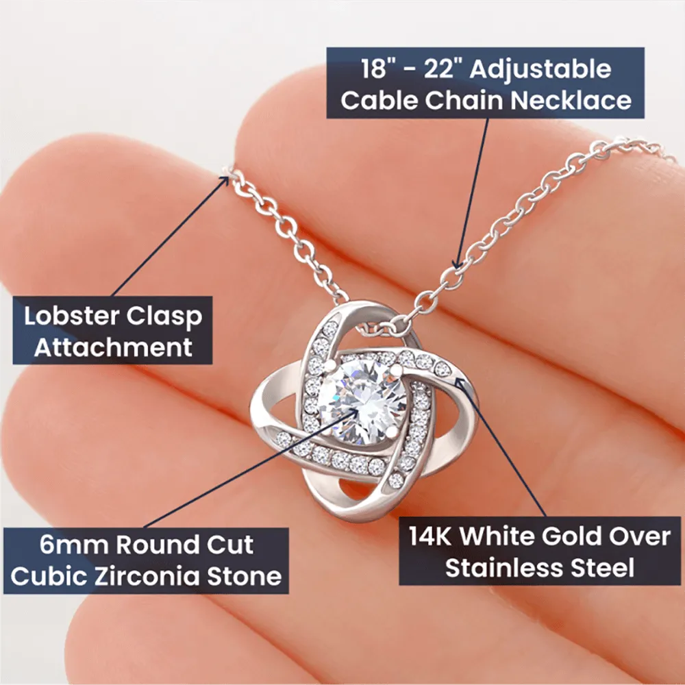 So proud of you-Love Knot Necklace for Niece Graduation from Uncle