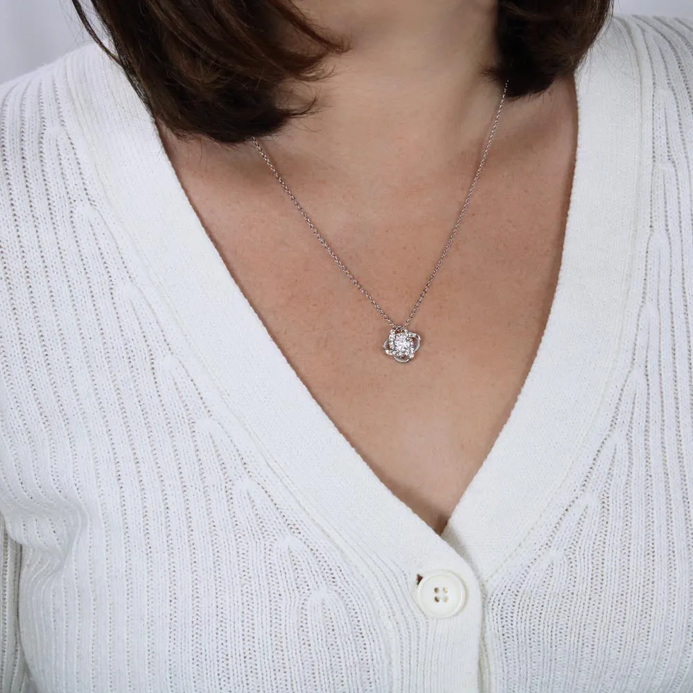So proud of you-Love Knot Necklace for Niece Graduation from Uncle