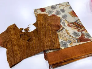 Soft Jute Linen Saree