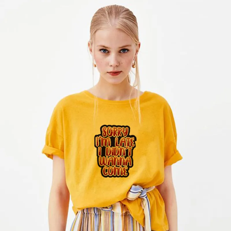 SORRY I′M LATE Cotton Tee
