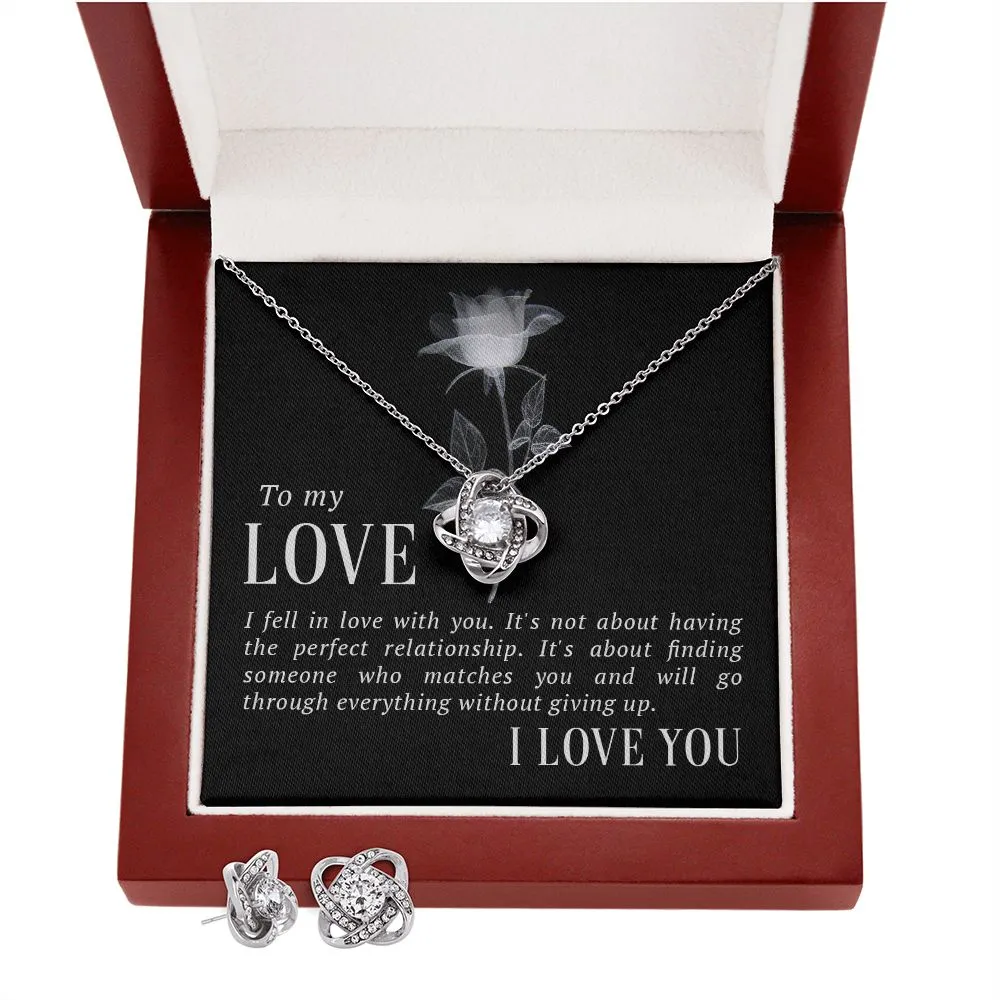 Soulmate Love Knot Jewelry Set-I fell in love with you
