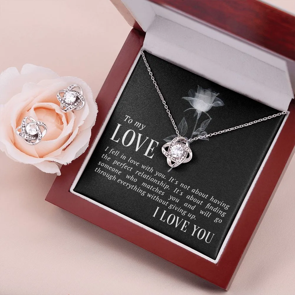 Soulmate Love Knot Jewelry Set-I fell in love with you